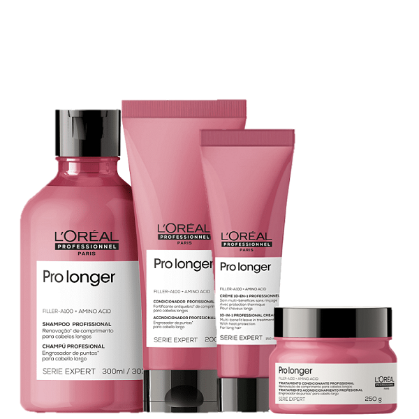 Kit L'Oréal Professionnel Serie Expert Pro Longer Home Care Duo + Leave-In 150ml + Máscara 250g (4 Produtos) - 1