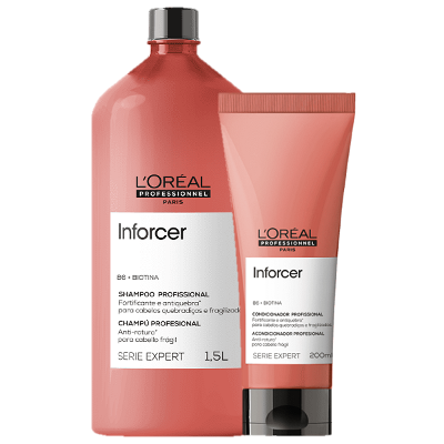 Kit L'Oréal Professionnel Inforcer Serie Expert Shampoo 1,5L + Condicionador 200ml (2 Produtos)