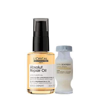 Kit L'Oréal Professionnel Expert Absolut Repair Cortex Lipidium Power Repair e Gold Quinoa 10in1 (2 produtos)