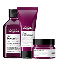 Kit L'Oréal Professionnel Curl Expression Shampoo JELLY 300ml + Creme Capilar 200ml e Máscara 250ml (3 Produtos) - 1