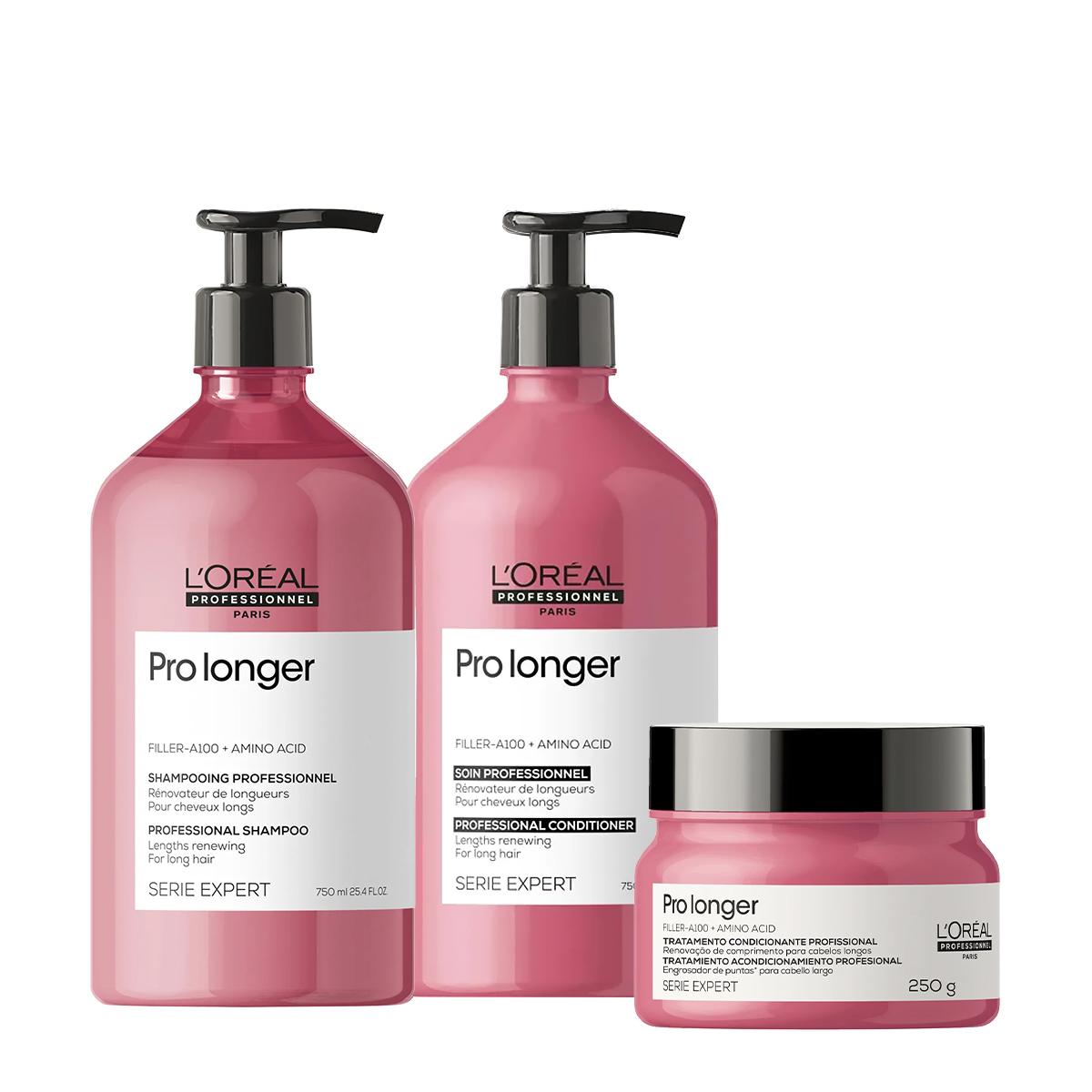 Kit L'Oréal Professionnel Serie Expert Pro Longer Shampoo Condicionador e Máscara (3 produtos) - 1