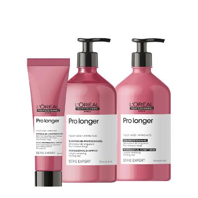 Kit L'Oréal Professionnel Serie Expert Pro Longer Shampoo Condicionador M e Leave-in (3 produtos)