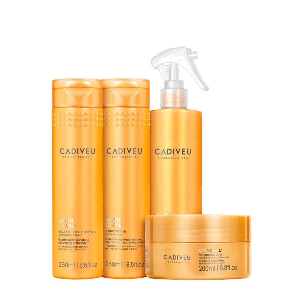 Kit Cadiveu Nutri Glow Shampoo Condicionador Leave-in e Máscara (4 produtos) - 1