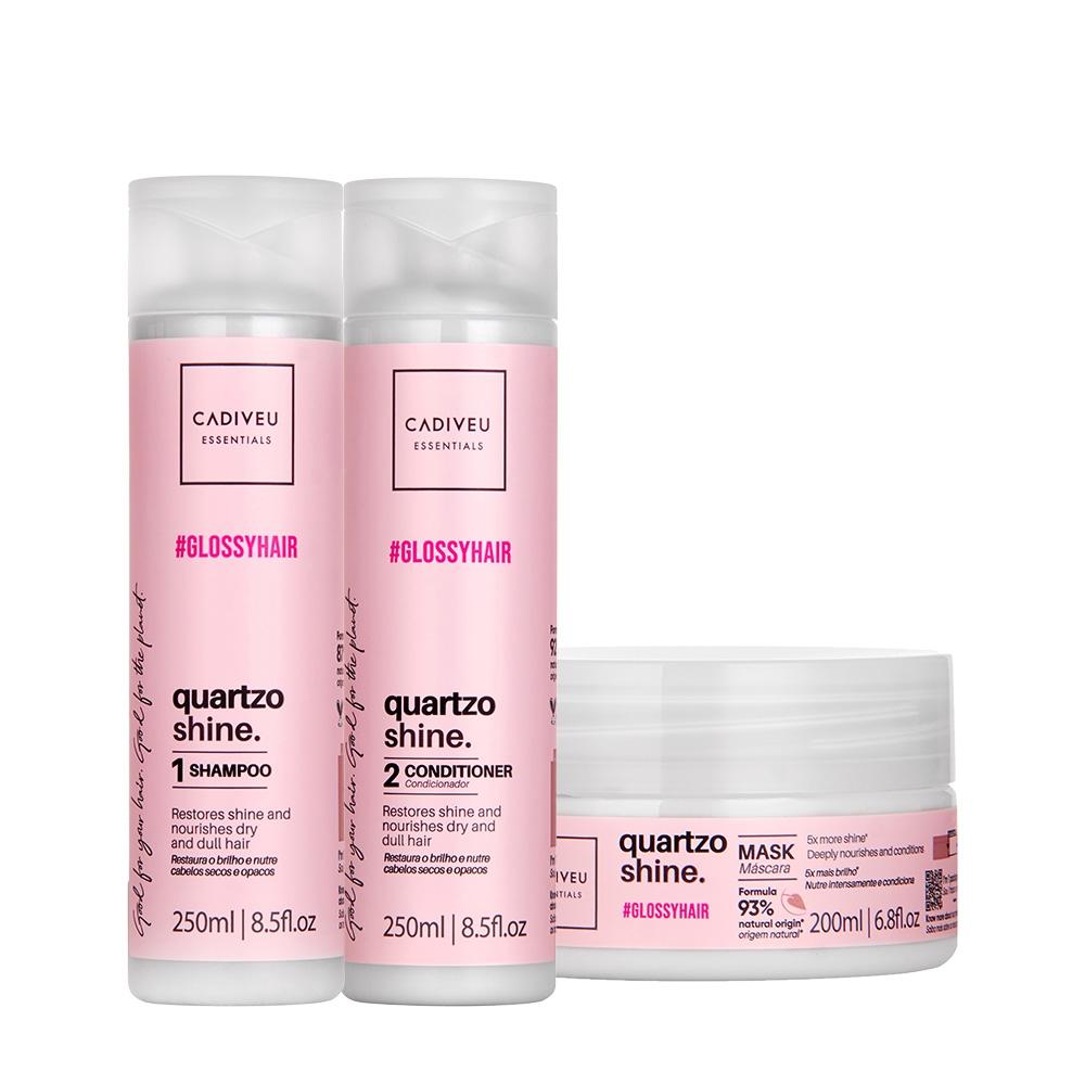 Kit Cadiveu Professional Quartzo Shine Shampoo Condicionador e Máscara (3 produtos) - 1