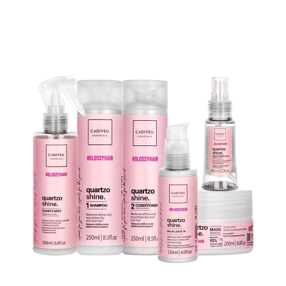 Kit Cadiveu Professional Quartzo Shine Shampoo Condicionador Balm Máscara Fluído e Óleo (6 produtos) - 1