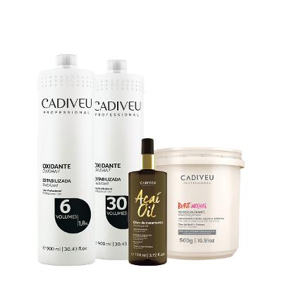 Kit Cadiveu Professional Oxidante 6V 30V Buriti Mechas e Açaí Oil (4 produtos)