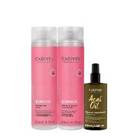 Kit Cadiveu Profissional Essentials Glamour Shampoo Condicionador e Açaí Oil 60 (3 produtos) - 1