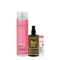 Kit Cadiveu Profissional Essentials Glamour Shampoo Ampola e Açaí Oil 60 (3 produtos) - 1