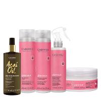 Kit Cadiveu Profissional Essentials Glamour Shampoo Condicionador Máscara Fluído e Açaí Oil 110 (5 produtos) - 1