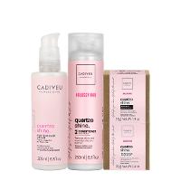 Kit Cadiveu Professional Essentials Quartzo Shine Shampoo em Barra Condicionador Máscara em Barra e Pré Shampoo (4 produ - 1