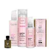 Kit Cadiveu Professional Essentials Quartzo Shine Shampoo Barra Condicionador Máscara Barra Pré-Shampoo Leave-in e Açaí - 1