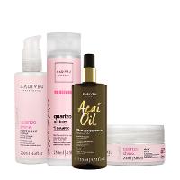 Kit Cadiveu Professional Essentials Quartzo Shine Shampoo Máscara Pré-Shampoo e Açaí Oil 110 (4 produtos) - 1