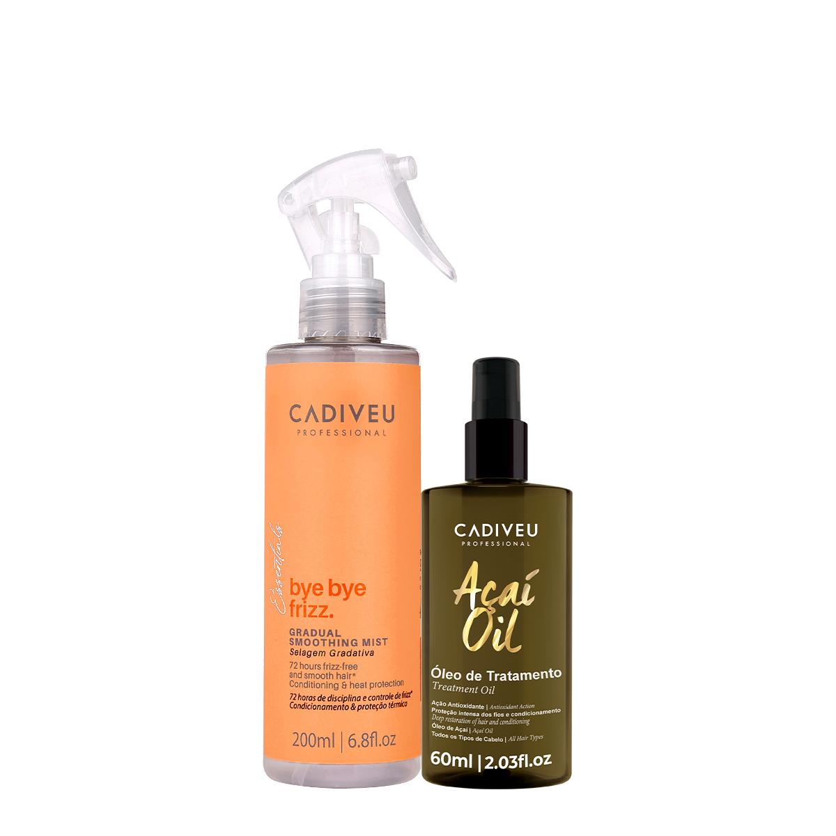 Kit Cadiveu Professional Açaí Oil 60 e Bye Bye Frizz Selagem Gradativa Leave-in (2 produtos) - 1