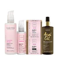 Kit Cadiveu Professional Essentials Quartzo Shine Shampoo Máscara em Barra Pré-Shampoo Leave-in e Açaí Oil 110 (5 produt - 1