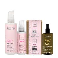 Kit Cadiveu Professional Essentials Quartzo Shine Shampoo Máscara em Barra Pré-Shampoo Leave-in e Açaí Oil 60 (5 produto - 1
