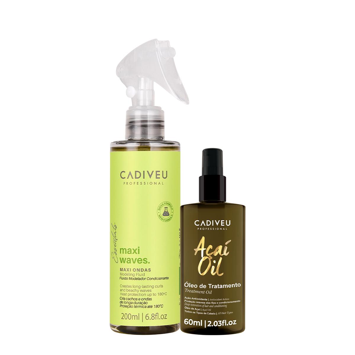 Kit Cadiveu  Professional Essentials Maxi Ondas e Açaí Oil 60 (2 produtos) - 1