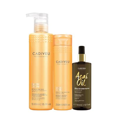 Kit Cadiveu Professional Nutri Glow Shampoo Cera e Açaí Oil 110 (3 produtos)
