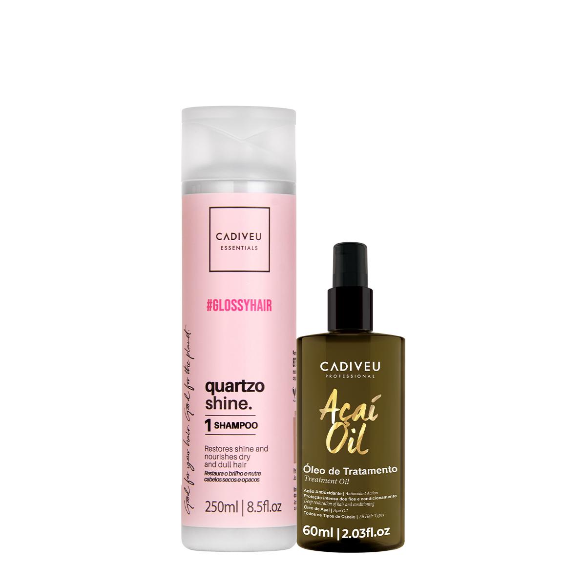 Kit Cadiveu Professional Essentials Quartzo Shine Shampoo e Açaí Oil 60 (2 produtos) - 1