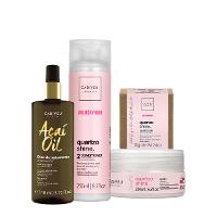 Kit Cadiveu Professional Essentials Quartzo Shine Shampoo em Barra Condicionador Máscara e Açaí Oil 110 (4 produtos) - 1