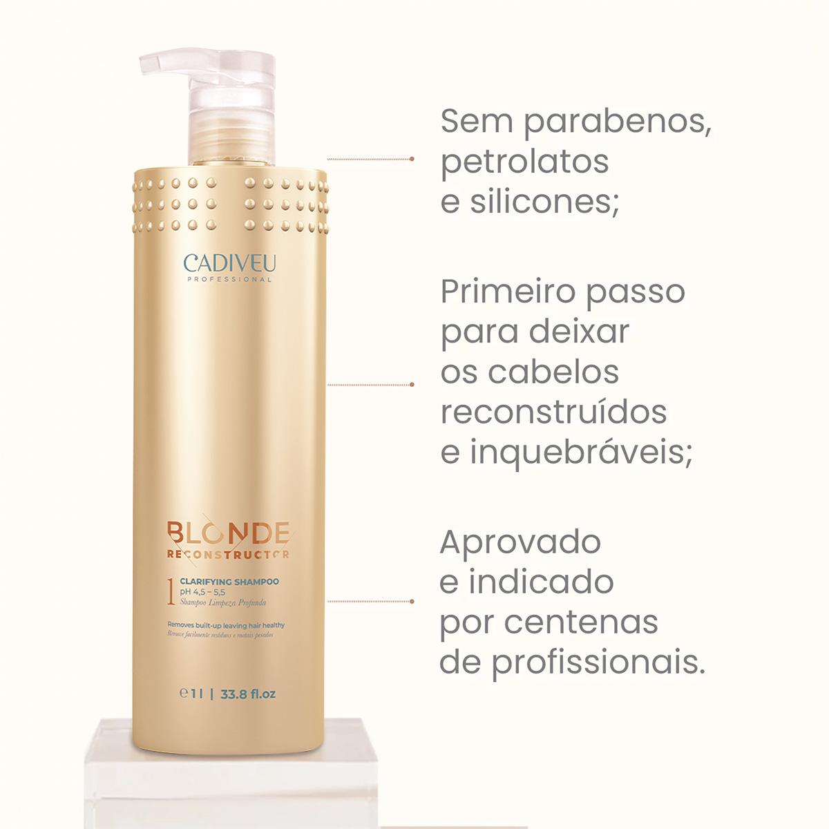 Cadiveu Professional Blonde Reconstructor Clarifying - Shampoo 1L - 2