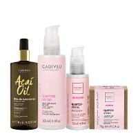 Kit Cadiveu Professional Essentials Quartzo Shine Shampoo em Barra Pré-Shampoo Leave-in e Açaí Oil 110 (4 produtos) - 1