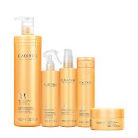 Kit Cadiveu Professional Nutri Glow Booster Fluido Shampoo Condicionador Máscara e Leave-in (5 produtos) - 1
