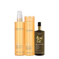 Kit Cadiveu Professional Nutri Glow Booster Fluído de Tratamento Pré Shampoo Açaí Oil 110 e Shampoo (3 produtos) - 1