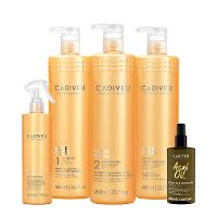 Kit Cadiveu Professional Nutri Glow Shampoo Condicionador Máscara Litro Fluído e Açaí Oil 60 (5 produtos) - 1