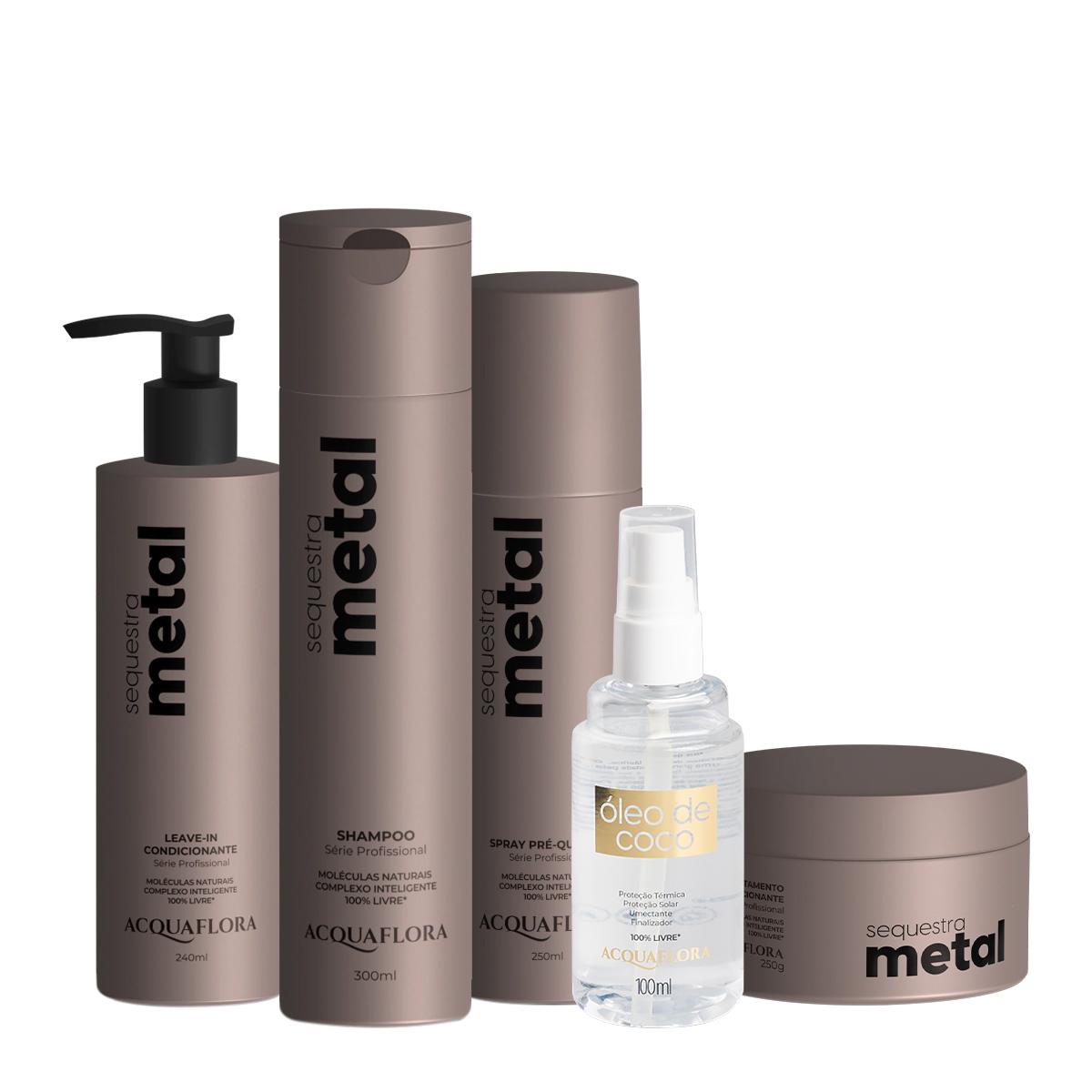 Kit Acquaflora Sequestra Metal Completo e Óleo de Coco (5 produtos) - 1