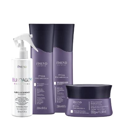 Kit Amend Pós Progressiva Shampoo Condicionador Máscara e Fluído Antiumidade  (4 produtos)