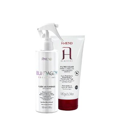 Kit Amend Blindagem Essencial Fluído Antiumidade e Filtro Solar Cabelos Tingidos (2 produtos)