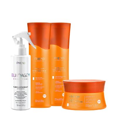 Kit Amend Expertise Solar Defense Shampoo Condicionador Máscara e Fluído Antiumidade (4 produtos)
