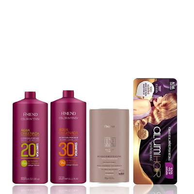 Amend Color intense OX 20V 30V 950ml Luxe Creatione Pó Descolorante 300g e Alumi Hair 320un