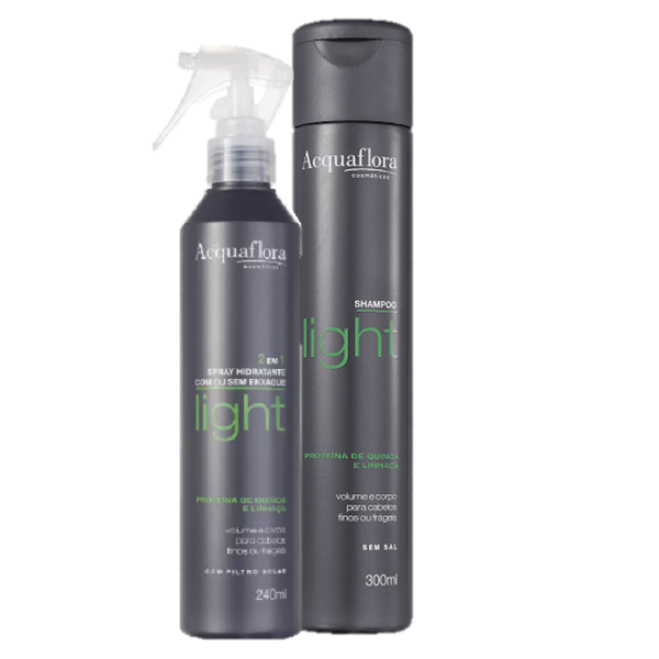 Acquaflora Light Spray Hidratante 240ml e Shampoo sem Sal 300ml - 1