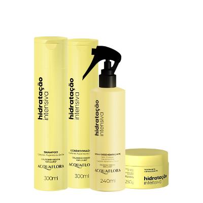 Kit Acquaflora Hidratação Intensiva Home Care Leave-in (4 produtos)