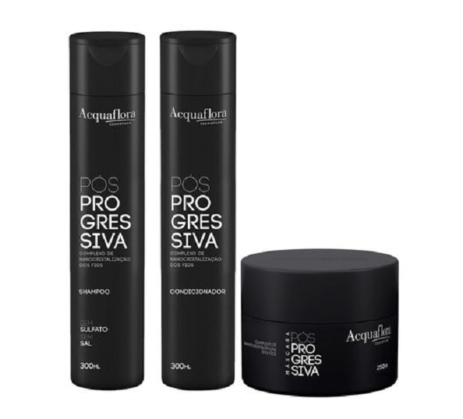 Acquaflora Pos-Progressiva Shampoo+Condicionador 300ml+Mascara 250ml - 1