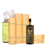 Kit Cadiveu Professional Nutri Glow Shampoo Condicionador Máscara Fluído Leave-in e Açaí Oil 110 (6 produtos) - 1