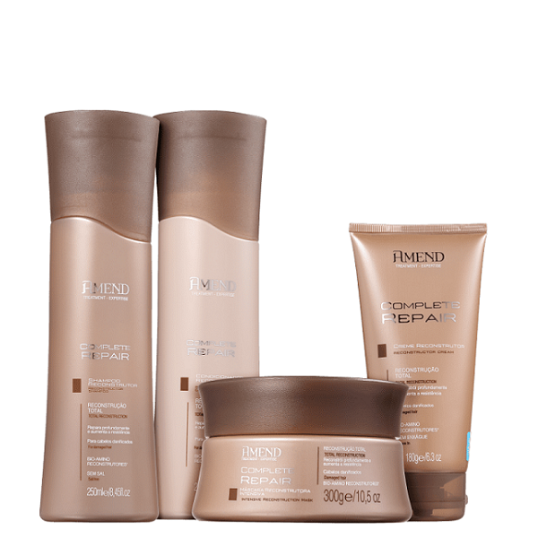 Kit Amend Complete Repair Reconstrutor Shampoo Condicionador Máscara e Leave-in (4 produtos) - 1