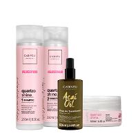 Kit Cadiveu Professional Quartzo Shine Shampoo Condicionador Máscara e Açaí Oil 60 (4 produtos) - 1