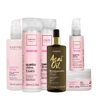 Kit Cadiveu Professional Quartzo Shine Shampoo Condicionador Máscara Pré-Shampoo Leave-in e Açaí Oil 110 (6 produtos) - 1