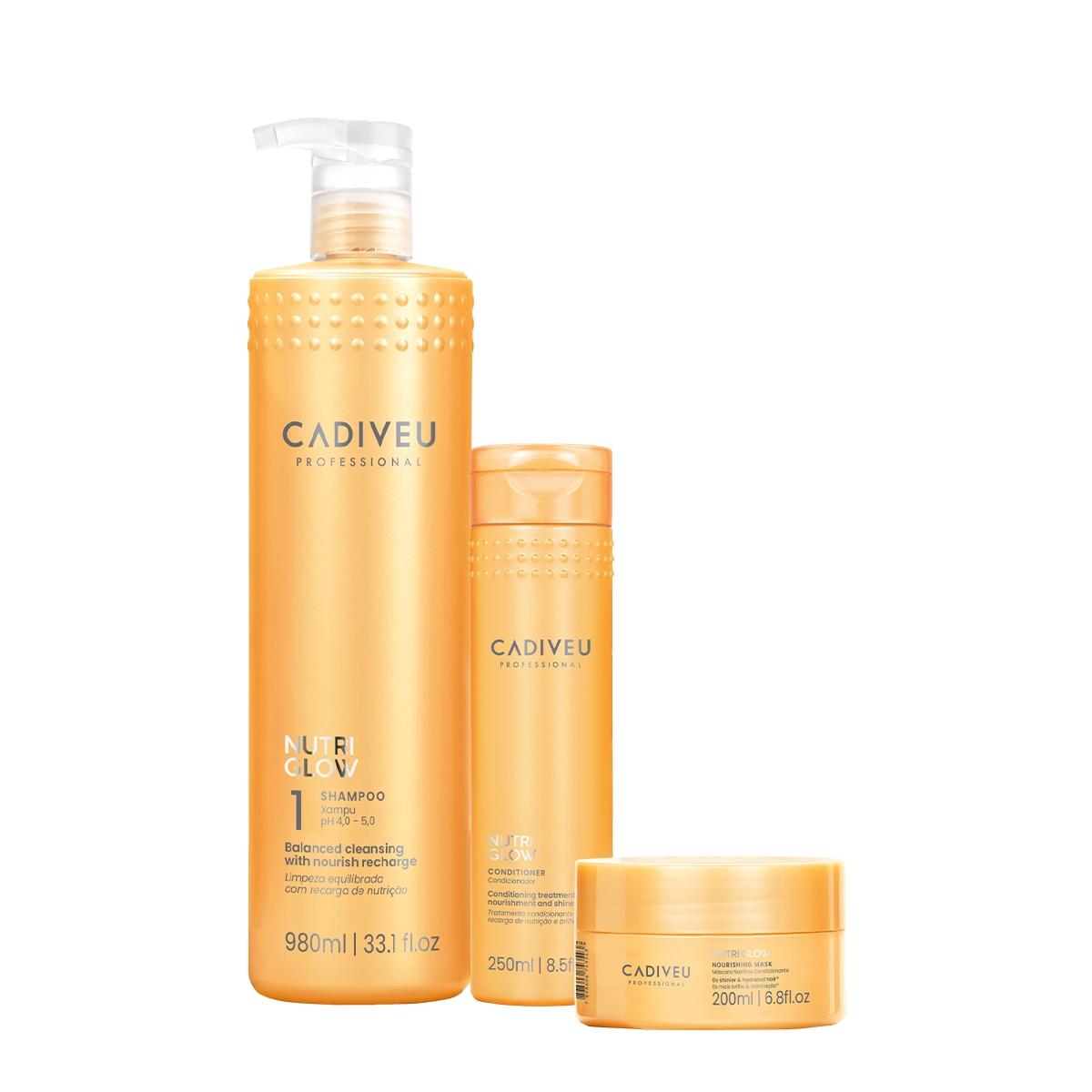 Kit Cadiveu Professional Nutri Glow Shampoo G Condicionador e Máscara P (3 produtos) - 1