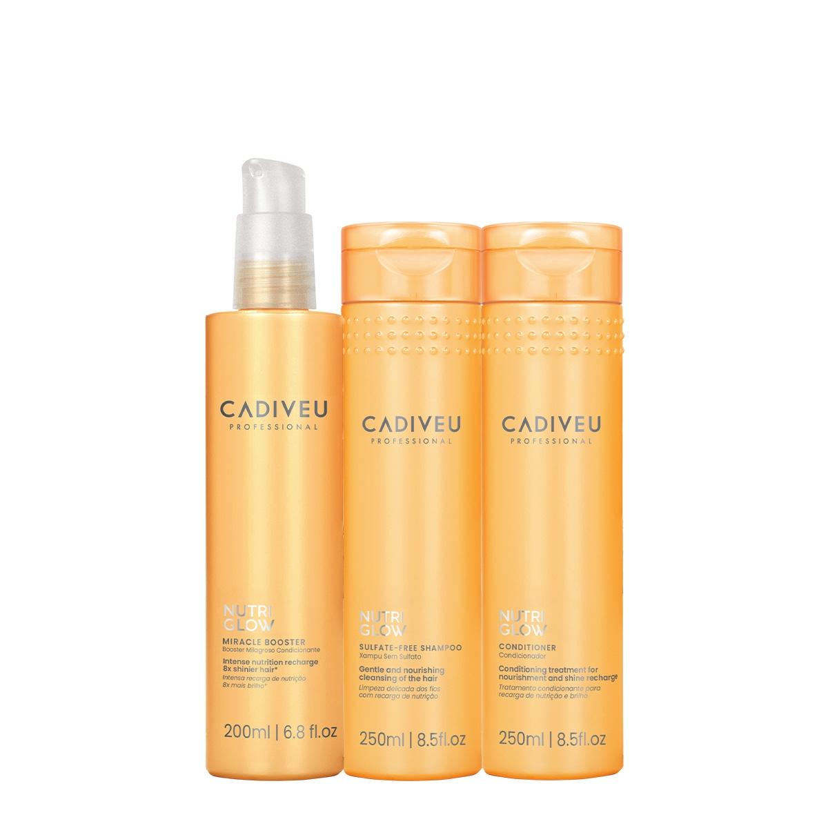 Kit Cadiveu Professional Nutri Glow Shampoo Condicionador P e Booster Fluído de Tratamento (3 produtos) - 1