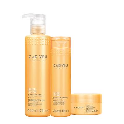Kit Cadiveu Professional Nutri Glow Shampoo Máscara p e Cera (3 produtos)