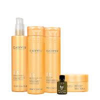 Kit Cadiveu Professional Nutri Glow Shampoo Condicionador Máscara Pré-Shampoo e Açaí Oil (5 produtos) - 1