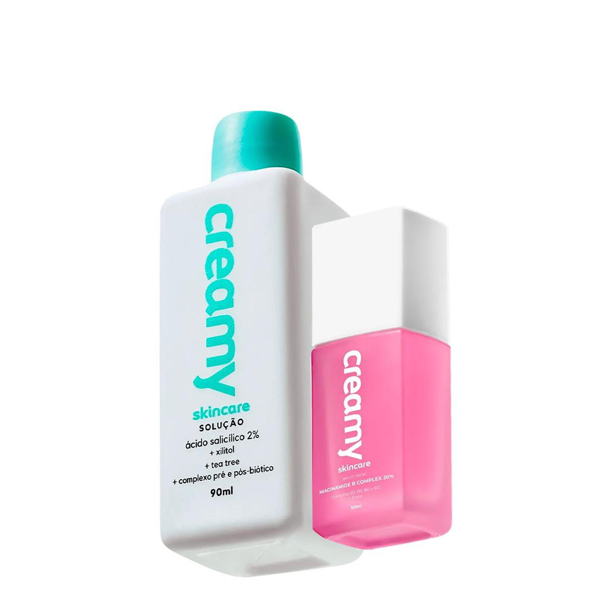 Kit Creamy Ácido Salicílico Solução Tônica Antiacne e Niacinamide B Complex 20% (2 produtos) - 1