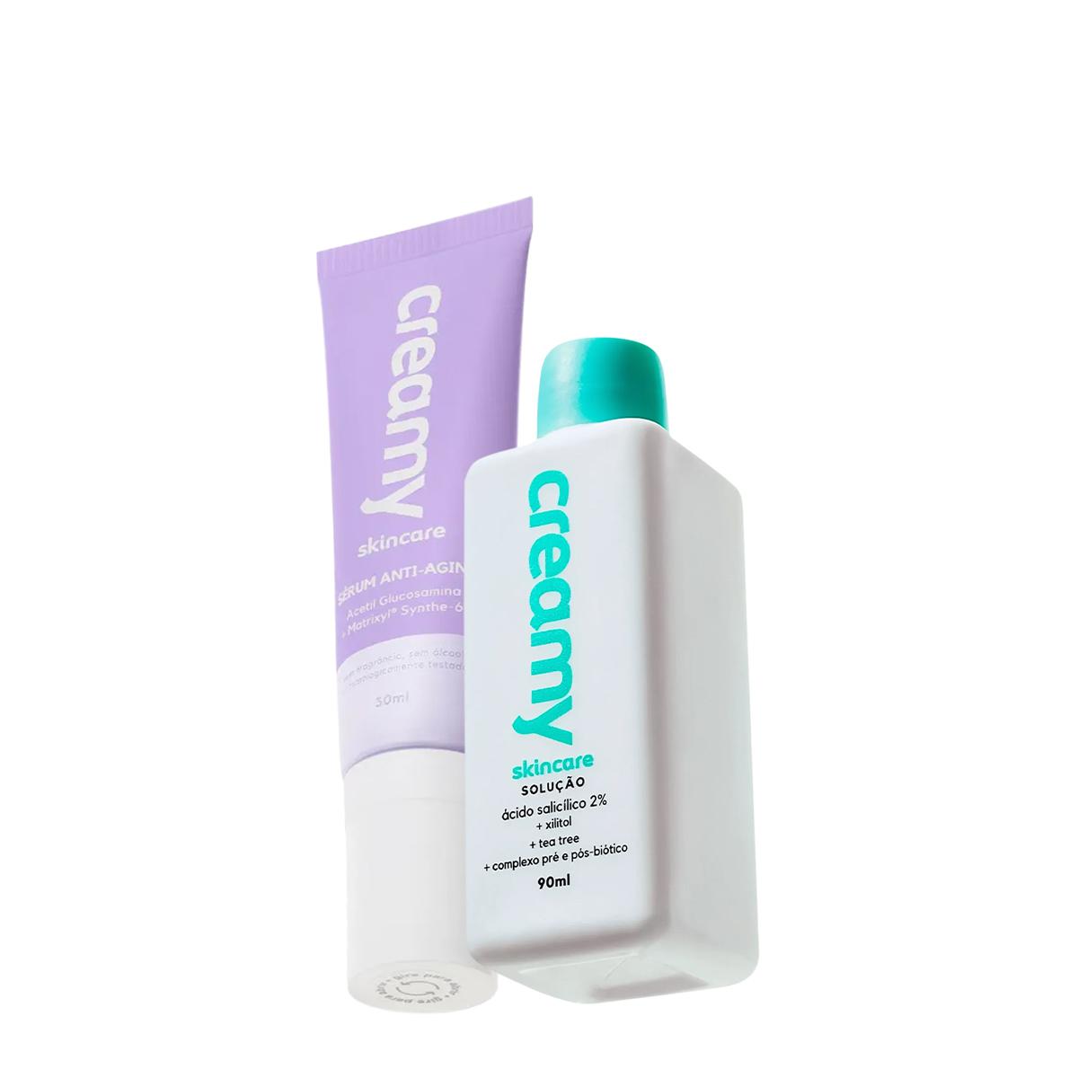 Kit Creamy Ácido Salicílico Solução Tônica Antiacne e Anti-Aging Redutor de Linhas (2 produtos) - 1