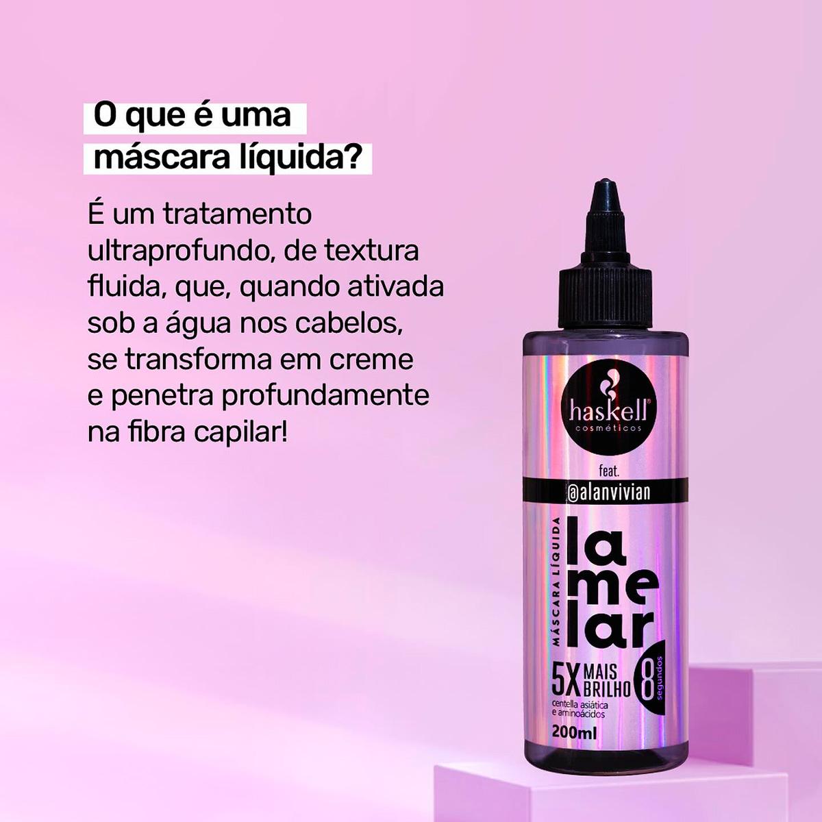 Kit Haskell Cavalo Forte Shampoo Leave-in e Lamelar Máscara líquida (3 produtos) - 3