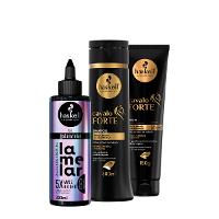 Kit Haskell Cavalo Forte Shampoo Leave-in e Lamelar Máscara líquida (3 produtos) - 1
