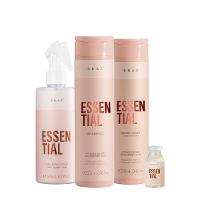 Kit Braé Essential Shampoo Condicionador Fluído Reparador e Ampola Capilar (4 produtos) - 1