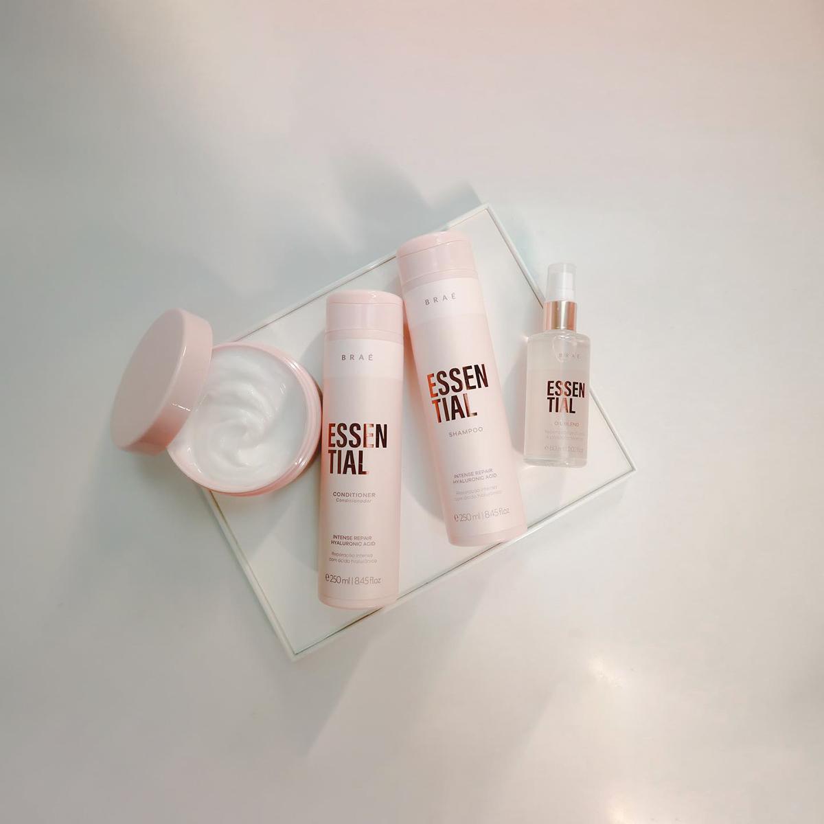 Kit Braé Essential Shampoo Condicionador Máscara Fluido Reparador e Ampola Capilar (5 produtos) - 2